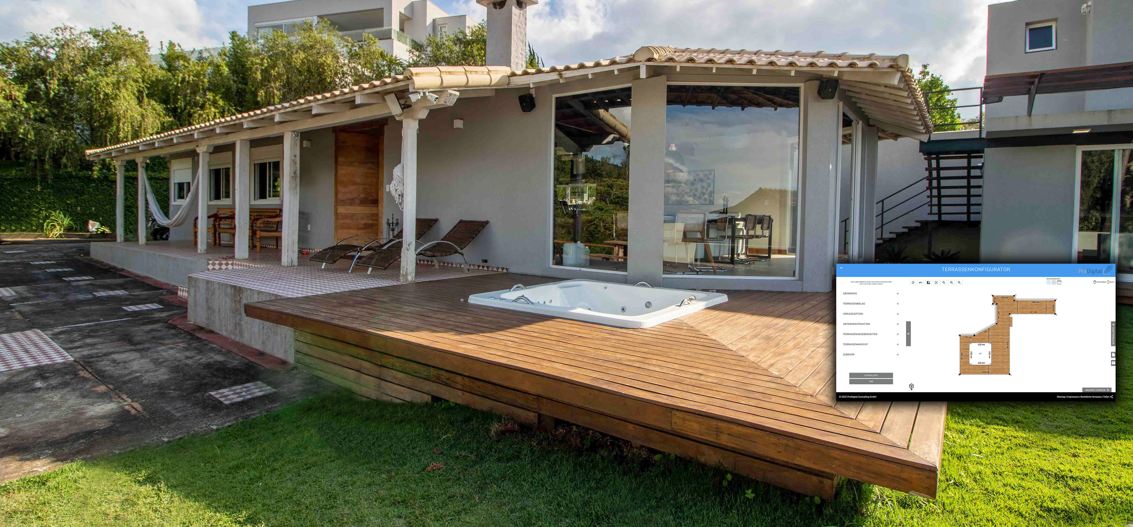 Terrassen-Konfigurator und Planer