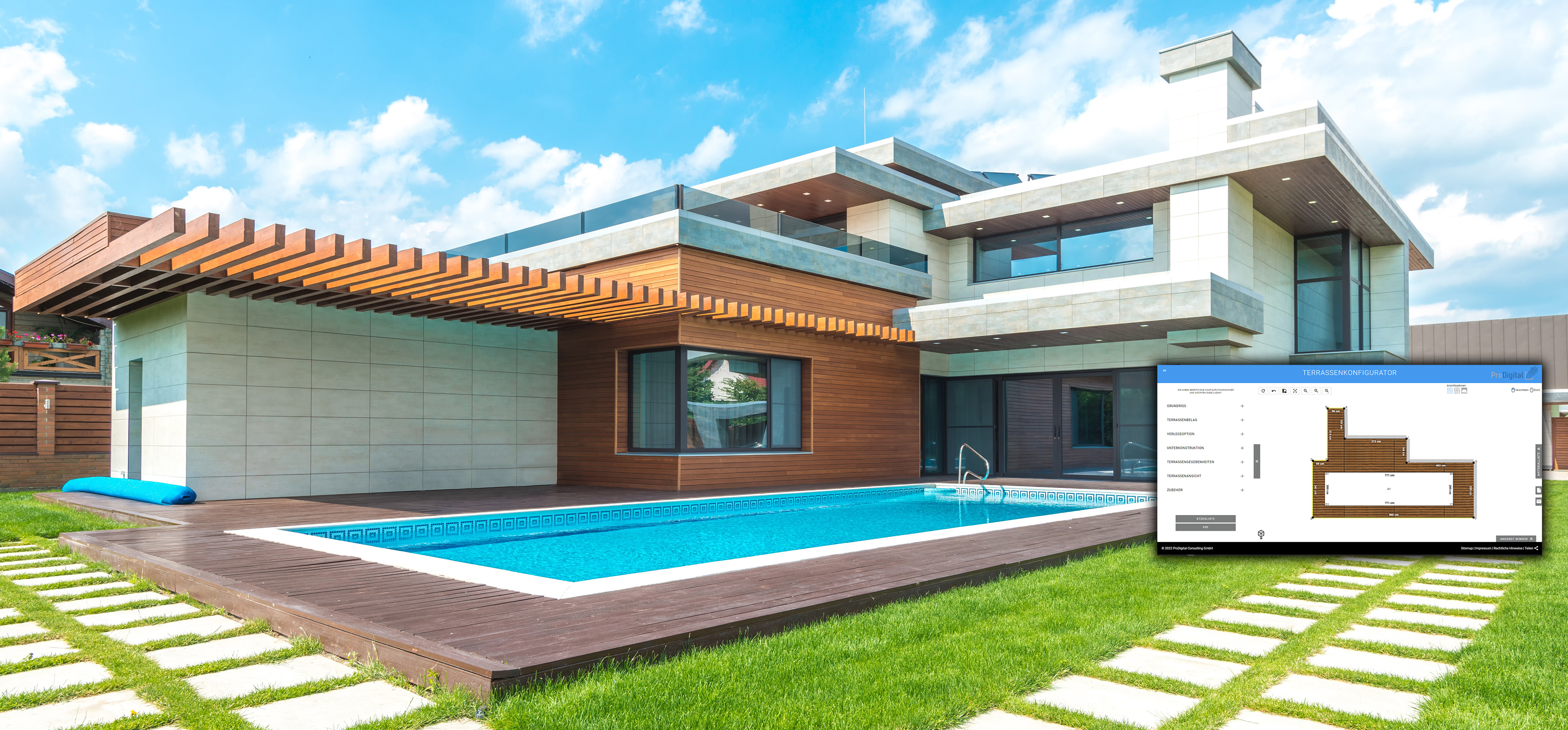 Terrassen-Konfigurator und Planer von ProDigital
